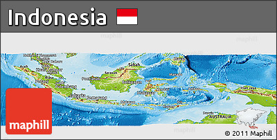 Physical Panoramic Map of Indonesia