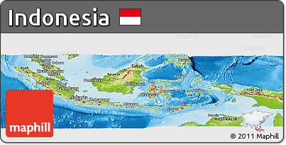 Physical Panoramic Map of Indonesia