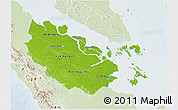 Physical 3D Map of Riau, lighten