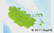 Physical 3D Map of Riau, single color outside