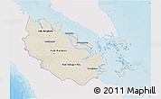 Shaded Relief 3D Map of Riau, single color outside