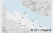 Silver Style 3D Map of Kab. Bengkalis