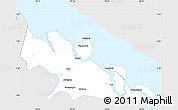 Silver Style Simple Map of Kab. Bengkalis, single color outside