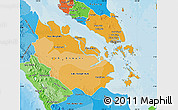 Political Shades Map of Riau