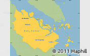 Savanna Style Simple Map of Riau, single color outside
