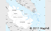 Silver Style Simple Map of Riau