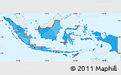 Political Shades Simple Map of Indonesia, single color outside