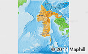 Political Shades 3D Map of South Sulawesi