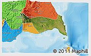 Satellite 3D Map of Kab. Bulukumba, political outside