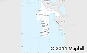 Silver Style Simple Map of South Sulawesi