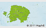 Physical 3D Map of Kab. Belitung