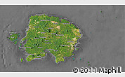 Satellite 3D Map of Kab. Belitung, desaturated