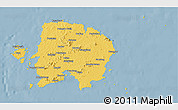 Savanna Style 3D Map of Kab. Belitung