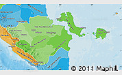 Political Shades Map of South Sumatera