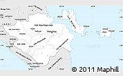 Silver Style Simple Map of South Sumatera