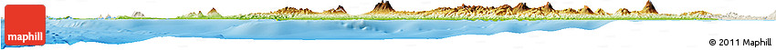 Physical Horizon Map of West Java, shaded relief outside