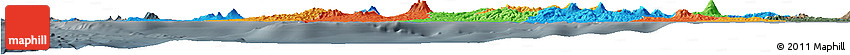Political Horizon Map of West Java, darken, semi-desaturated