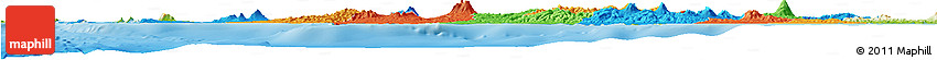 Political Horizon Map of West Java, physical outside
