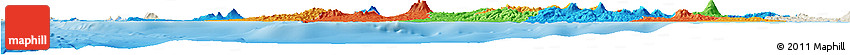 Political Horizon Map of West Java, shaded relief outside