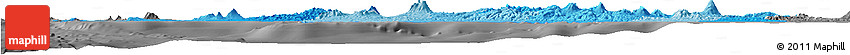 Political Shades Horizon Map of West Java, darken, desaturated