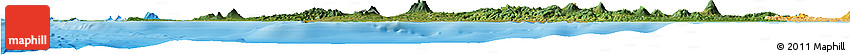 Satellite Horizon Map of West Java, political shades outside