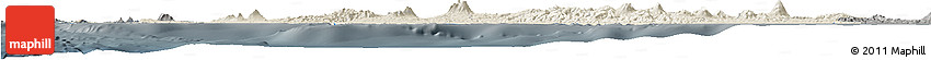 Shaded Relief Horizon Map of West Java, darken, semi-desaturated