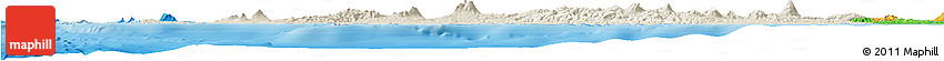 Shaded Relief Horizon Map of West Java, political outside