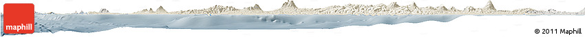Shaded Relief Horizon Map of West Java, semi-desaturated