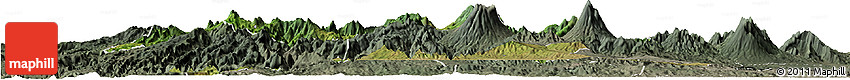 Satellite Horizon Map of Kab. Bandung, semi-desaturated