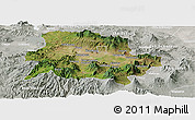 Satellite Panoramic Map of Kab. Bandung, lighten, semi-desaturated