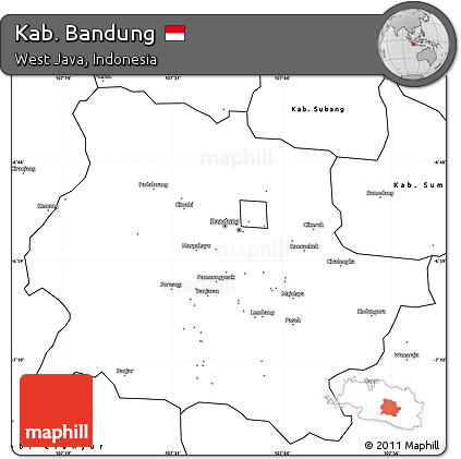 Blank Simple Map of Kab. Bandung