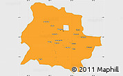 Political Simple Map of Kab. Bandung, single color outside