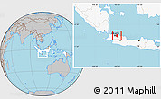 Gray Location Map of Kab. Bekasi, highlighted country