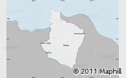 Gray Map of Kab. Bekasi, single color outside