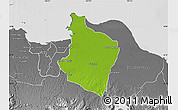 Physical Map of Kab. Bekasi, desaturated