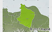 Physical Map of Kab. Bekasi, semi-desaturated