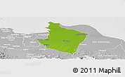 Physical Panoramic Map of Kab. Bekasi, lighten, desaturated