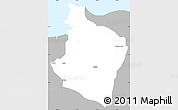 Gray Simple Map of Kab. Bekasi, single color outside