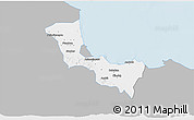 Gray 3D Map of Kab. Cirebon, single color outside