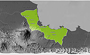 Physical 3D Map of Kab. Cirebon, darken, desaturated