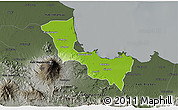 Physical 3D Map of Kab. Cirebon, darken, semi-desaturated