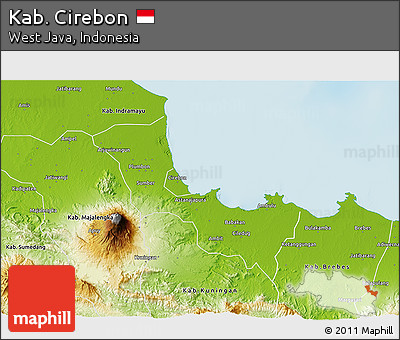 Physical 3D Map of Kab. Cirebon