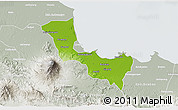 Physical 3D Map of Kab. Cirebon, lighten, semi-desaturated