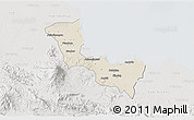 Shaded Relief 3D Map of Kab. Cirebon, lighten, semi-desaturated