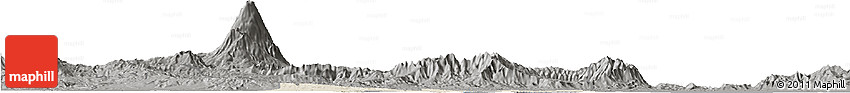 Shaded Relief Horizon Map of Kab. Cirebon, darken, semi-desaturated