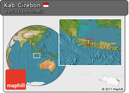Satellite Location Map of Kab. Cirebon