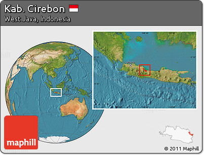 Satellite Location Map of Kab. Cirebon