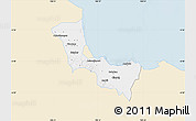 Classic Style Map of Kab. Cirebon, single color outside