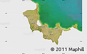 Satellite Map of Kab. Cirebon, single color outside