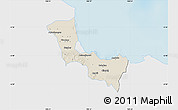 Shaded Relief Map of Kab. Cirebon, single color outside